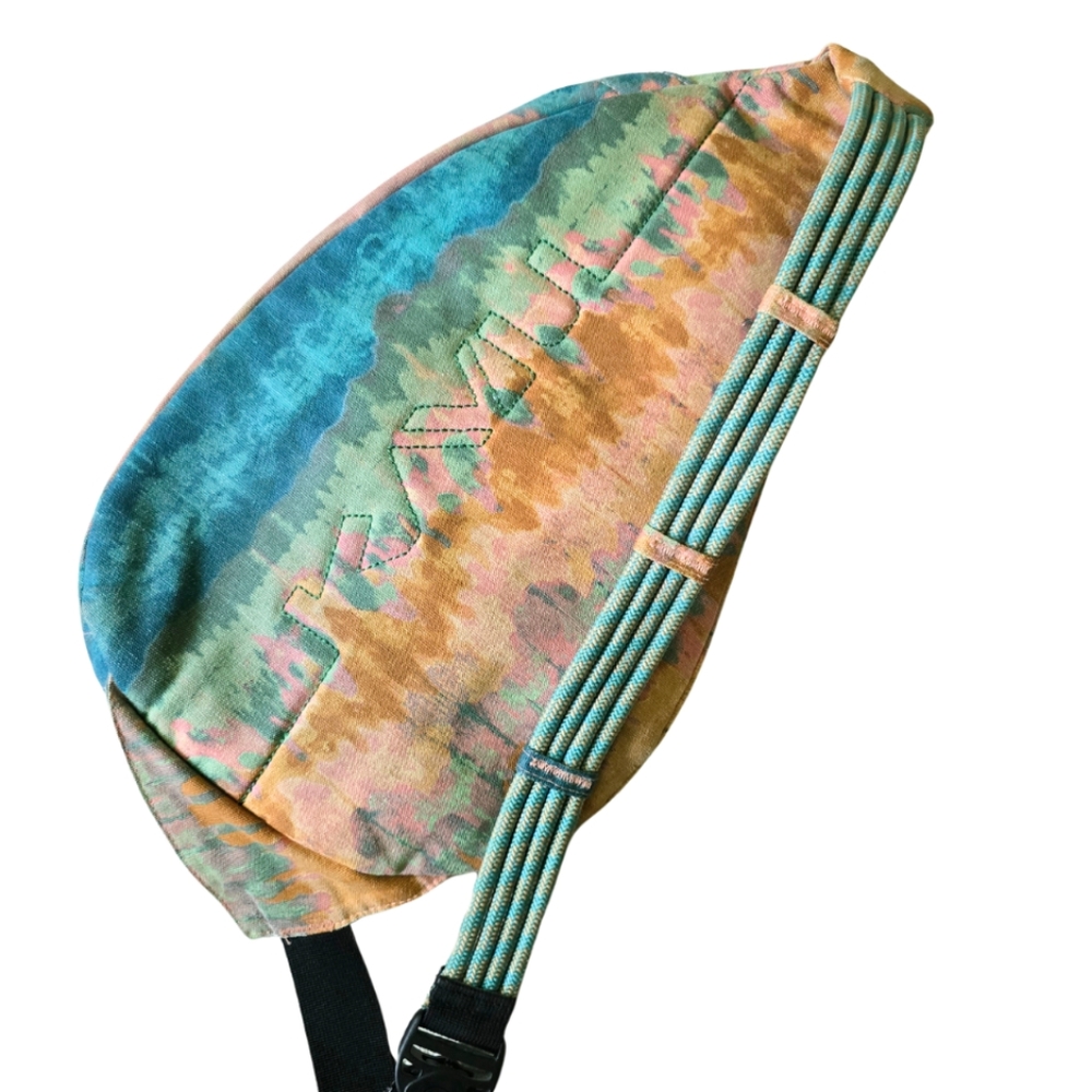 KAVU Rope Bag Canvas Crossbody Sling Backpack Purse Coastal Tie Dye Pattern - Picture 5 of 6
